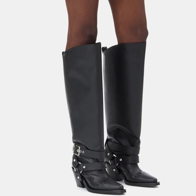 Women's Black Leather Knee Hig - đánh giá và giá Leather Classic Strap