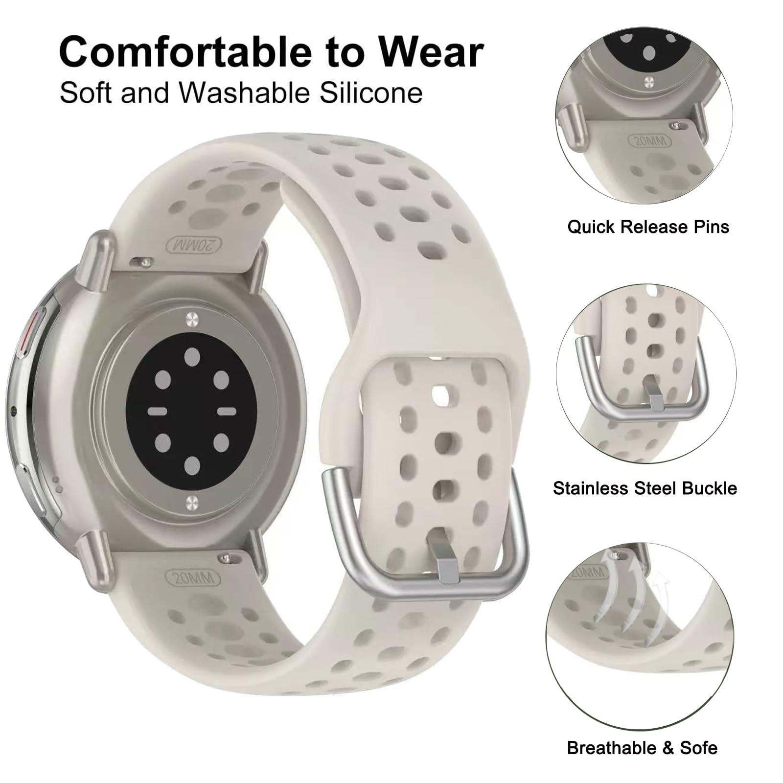 Dây đeo 20mm cho Amazfit Activ - đánh giá và giá Titan Smartwatch Accessories